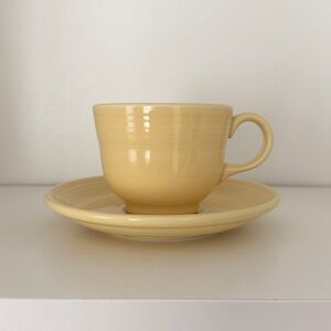 Fiesta Dishes FiestaWare Buttercup Teacup Saucer Set - RETIRED Homer Laughlin Co